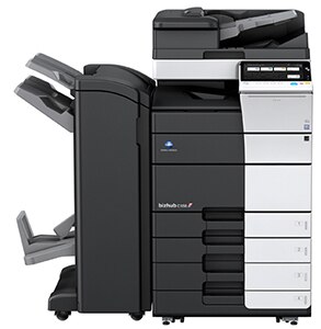 Konica Minolta Bizhub C658 prints 65 ppm print/copy output. Dual scanning at up to 240 opm brings information into your workflow fast. Large 10.1” color panel with a new mobile connectivity area. Standard IWS/web browser. Standard 4 GB of memory. High processing CPU to provide high performance for office usage as central MFP. Downloadable apps from our bizhub Marketplace to improve your productivity.