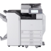 Ricoh Aficio MP C4502 produces 45 color prints/copies per minute.  This machine prints reliably, with better quality. Features a tiltable, full-color control panel features a customizable, personal Home Screen. Automatic duplexing — for both copying and printing. Eco-Friendly!