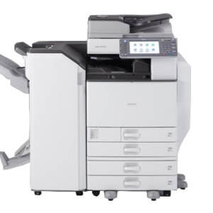 Ricoh Aficio MP C4502 produces 45 color prints/copies per minute.  This machine prints reliably, with better quality. Features a tiltable, full-color control panel features a customizable, personal Home Screen. Automatic duplexing — for both copying and printing. Eco-Friendly!