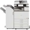 Ricoh MP 3554SP produces up to 35 black-and-white prints/copies per minute. Scan up to 80 color or black-and-white images per minute with minimal manual intervention using the 100-Sheet Automatic Reversing Document Feeder (ARDF). Print or scan with your phone or tablet with the Ricoh Smart Device Print & Scan app. Print on up to 300 g/m², duplex up to 256 g/m².